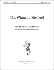 This Witness of the Lord SATB choral sheet music cover Thumbnail